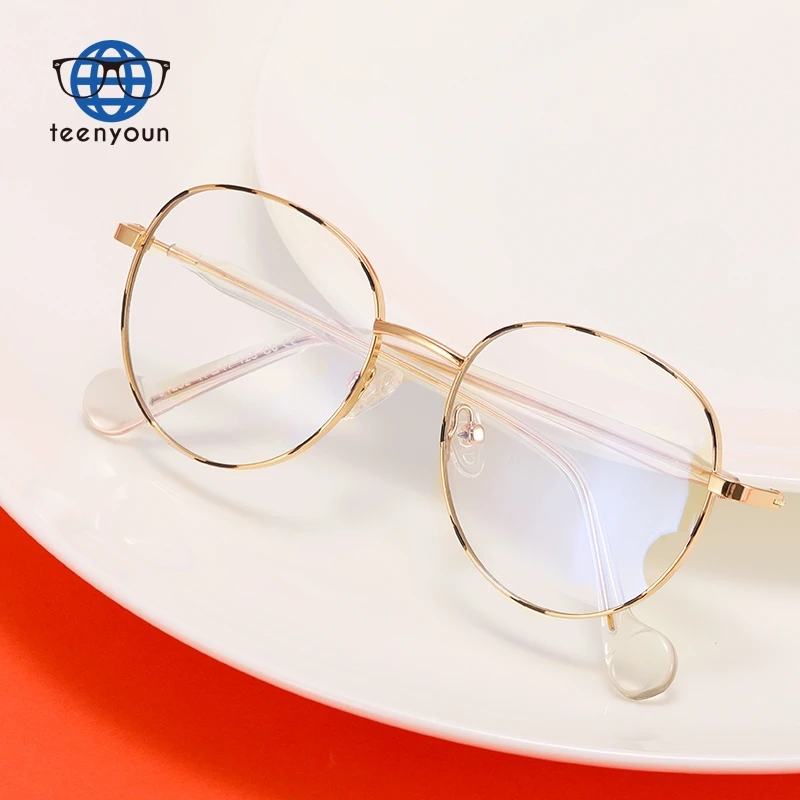 Teenyoun 2023 New Small Round Optical Glasses Frames Eyeglasses Anti Blue Light For Women Men Eyewear Wholesale