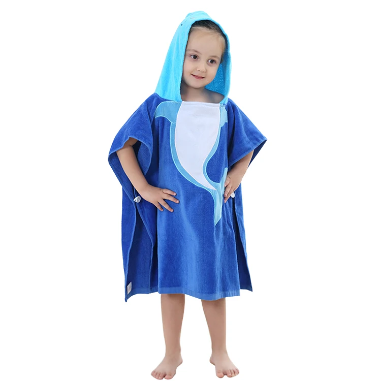 MICHLEY spring beach hooded green frog girl towels