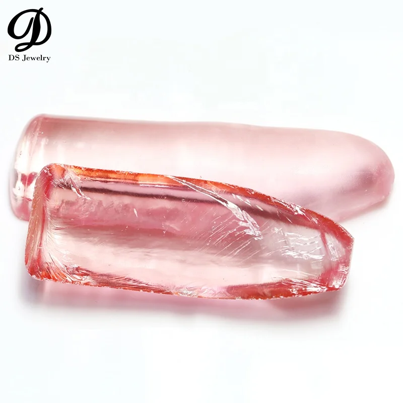 Синтетический сапфир 18 # розовый грубый корунд для драгоценных камней цена за кг