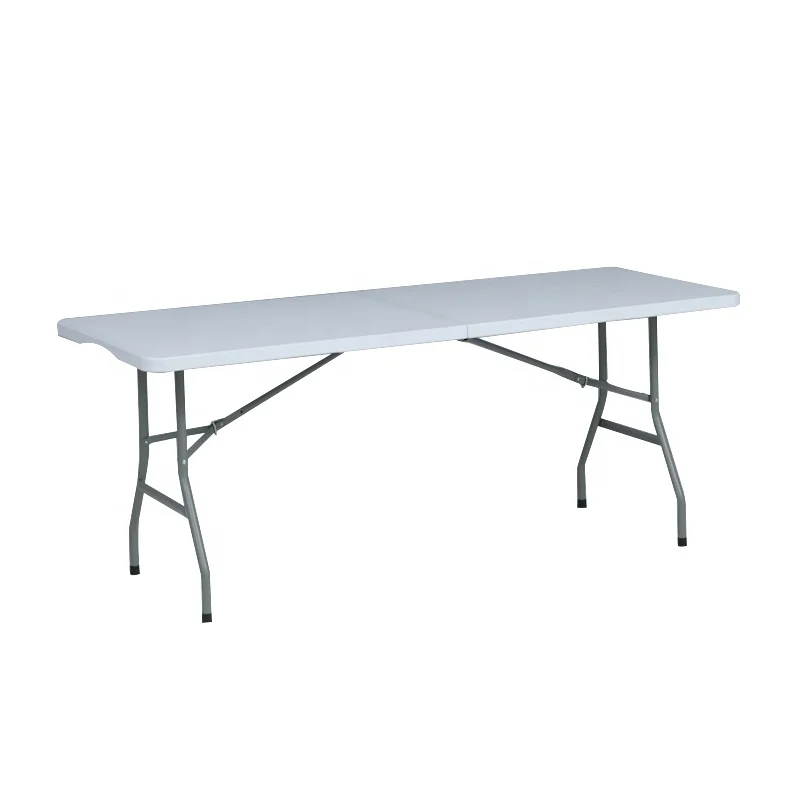 2024 Outdoor Portable lightweight camping steel market picnic HDPE folding leisure family activity aluminum table