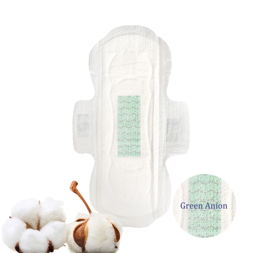 Panty Liners Winged Shape Breathable Green Anion Pads Herbal Sanitary Napkin