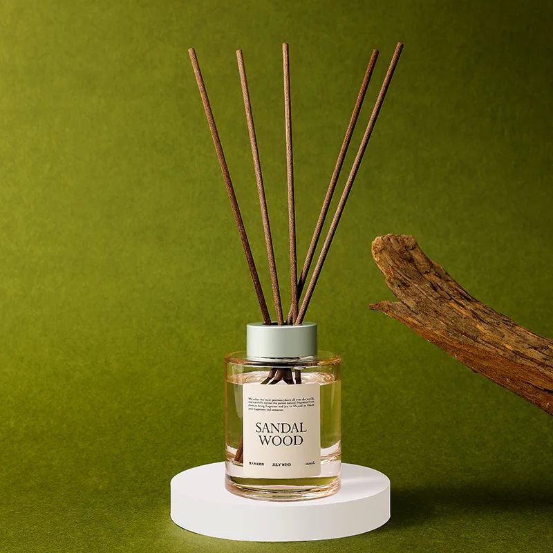 Luxury Round Fire-Free Aromatherapy Reed Indoor Perfume Diffuser In-Room Fragrance Air Fresh 120ml Reed Diffusing
