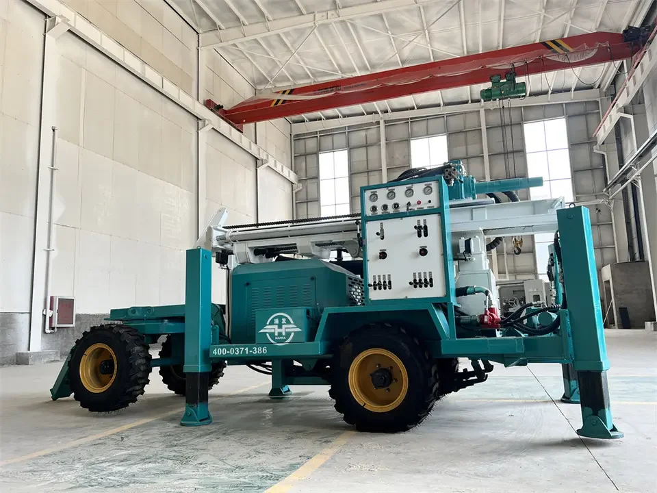 200m Deep Portable Water Well Drilling Rig Machine Diesel Wheel Type New Gear Core Components Drilling Rigs for Rotary Drilling