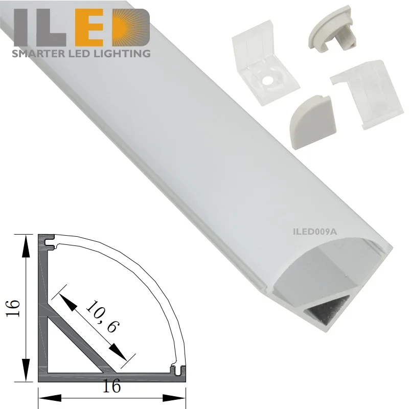 Customized Length V Shape Corner Aluminum LED Profile for Housing Cabinet LED Lighting Strip
