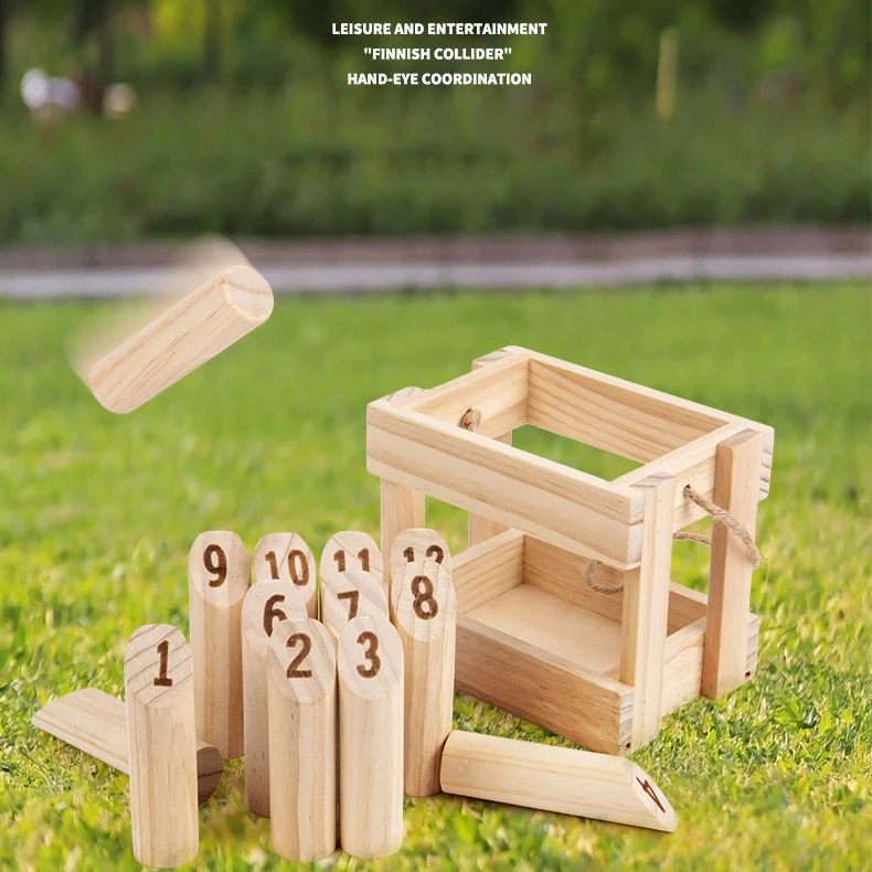 Unisex Numbered Block Tossing & K U B B Throwing Outdoor Game Set