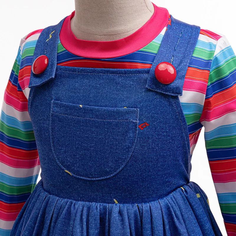 LZH Fancy Carnival Girls  Cosplay Costumes Kids Halloween Party Suits Horror Movie TV Kids Dress
