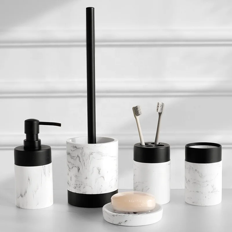 
Luxury Marble Stone Bathroom Accessories Set For 6-Piece 