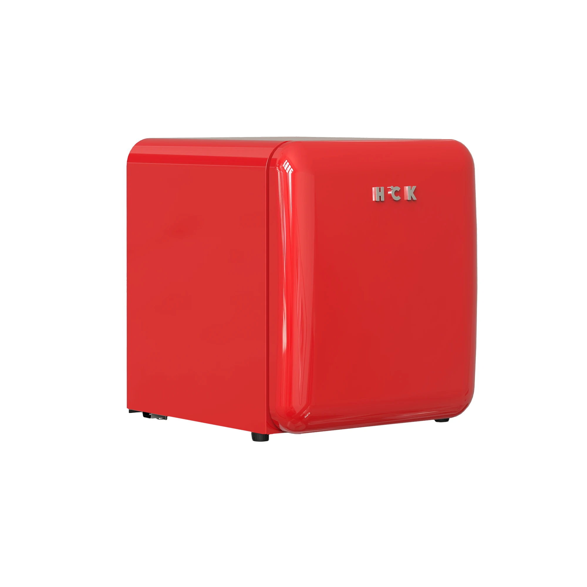 HCK 1.7 cu.ft. Compact Refrigerator in Red 46L Small Contemporary Classic Beverage Cooler Adjustable Removable Shelves for home
