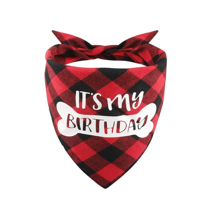 Wholesale Customized Dog Birthday Christmas Bandana Pet Scarfs For Dogs