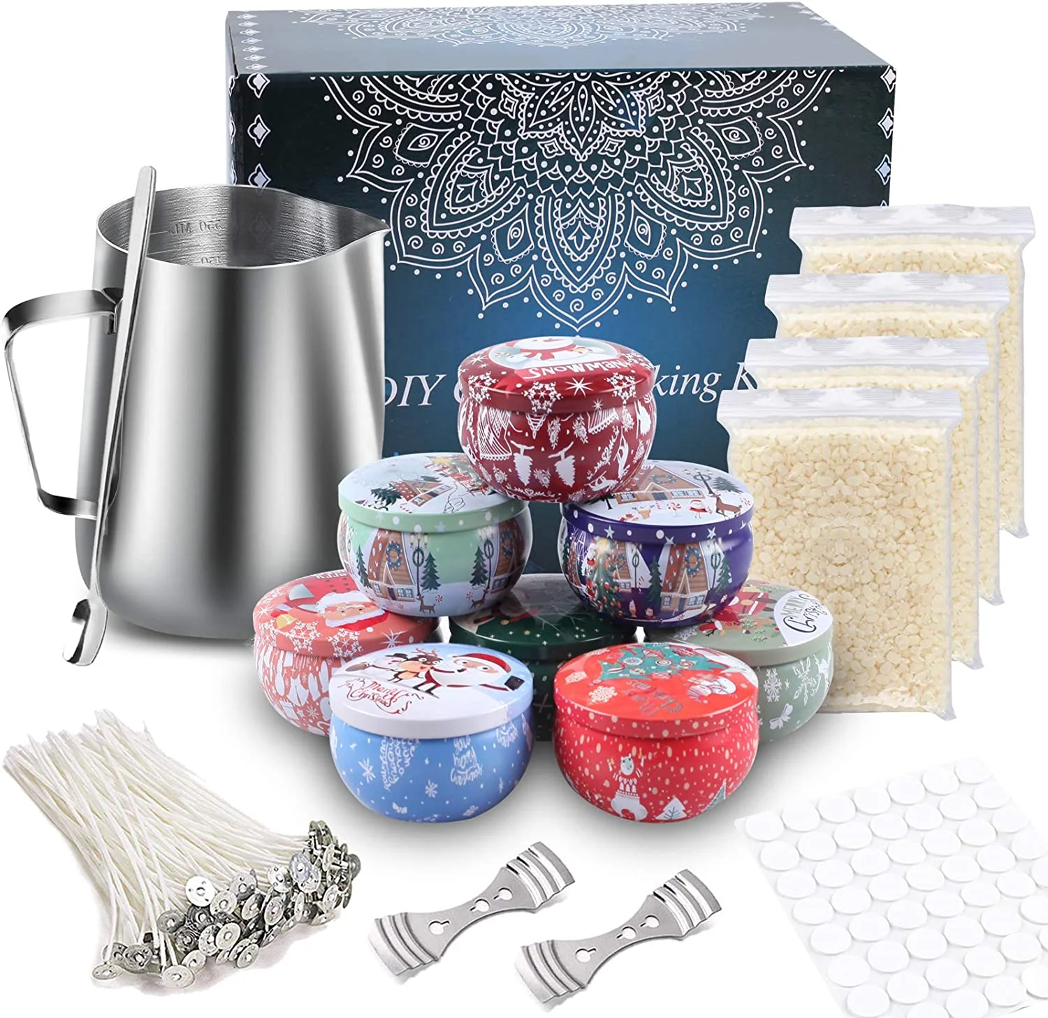 
Europe and America Handmade decorative colorful fragrance Scented Soy DIY candle making tool set 
