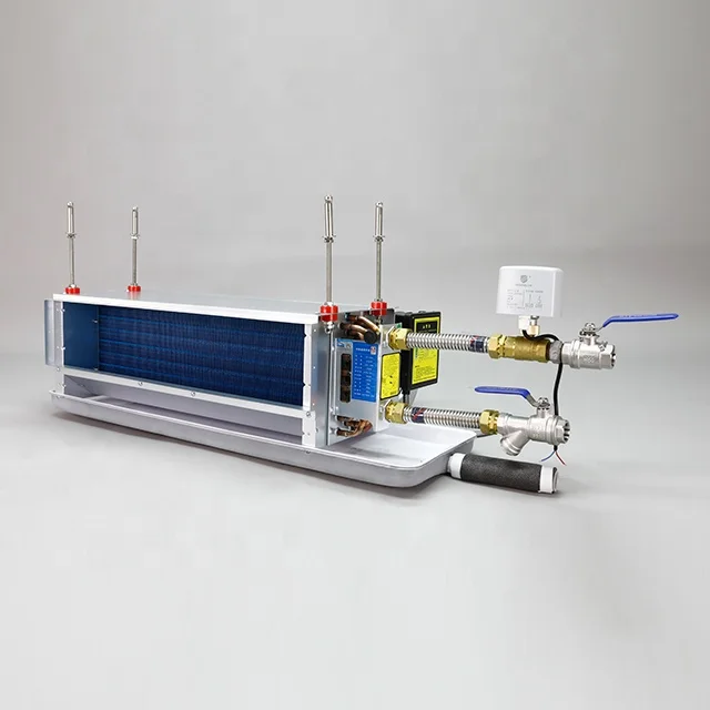 Commercial Cassette Fan Coil Unit Ceiling Mounted Chilled Water 4 Way Cassette Fan Coil Unit for Project With Heat Pump