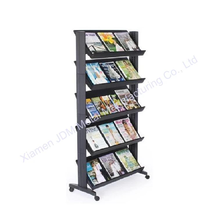 Steel Shelving Waterfall Floor Dvd Wire Display Rack Gold Foldable Shelves