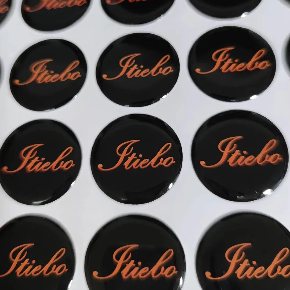 Custom 3D Embossed Gel Labels Adhesive Easy Peel Waterproof Soft Plastic Brand Logo Resin Dome Hologram Sticker Sheets