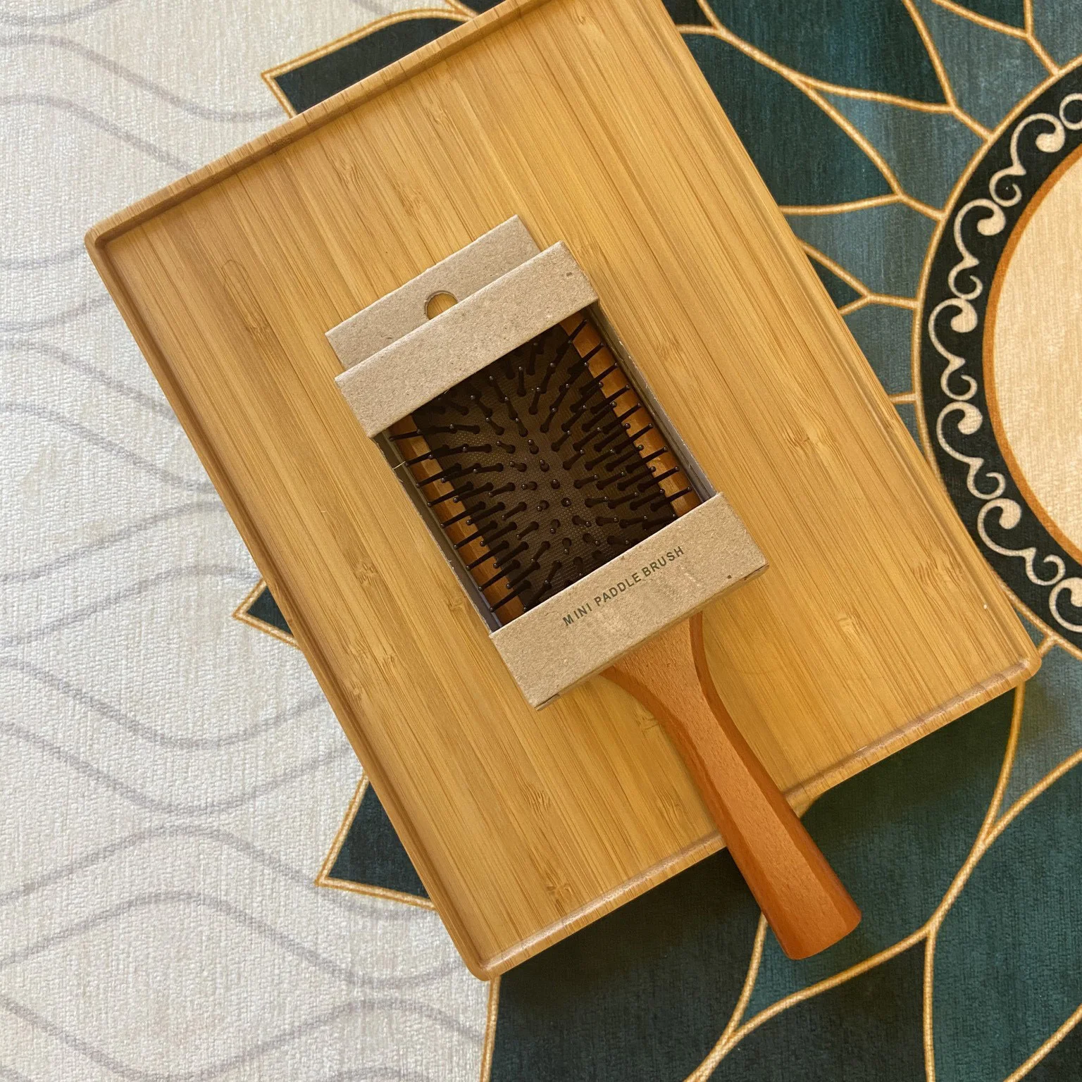 SAIYII Customized Logo Professional Wood Paddle Hair Brush Comb Wooden Hair Brushes For Extension