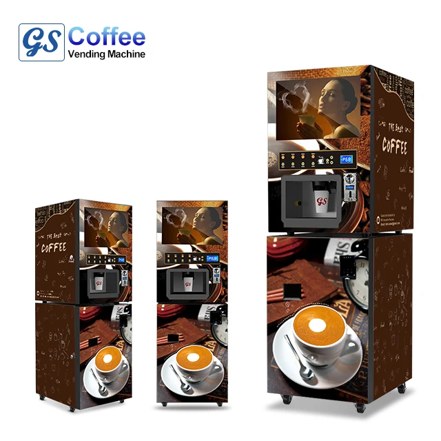8 Selection Drinks Instant Coffee Vending Machine Commercial Fully Automatic Coffee Machine for Hotel