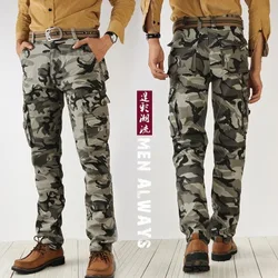 2020 New Style Cotton Camouflage Mens Cargo Pants Outdoor Casual Trousers for Men