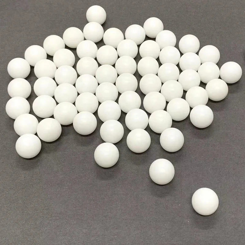 Diameter 1mm-63mm PTFE balls white solid plastic ball used for insulation bearings sealing
