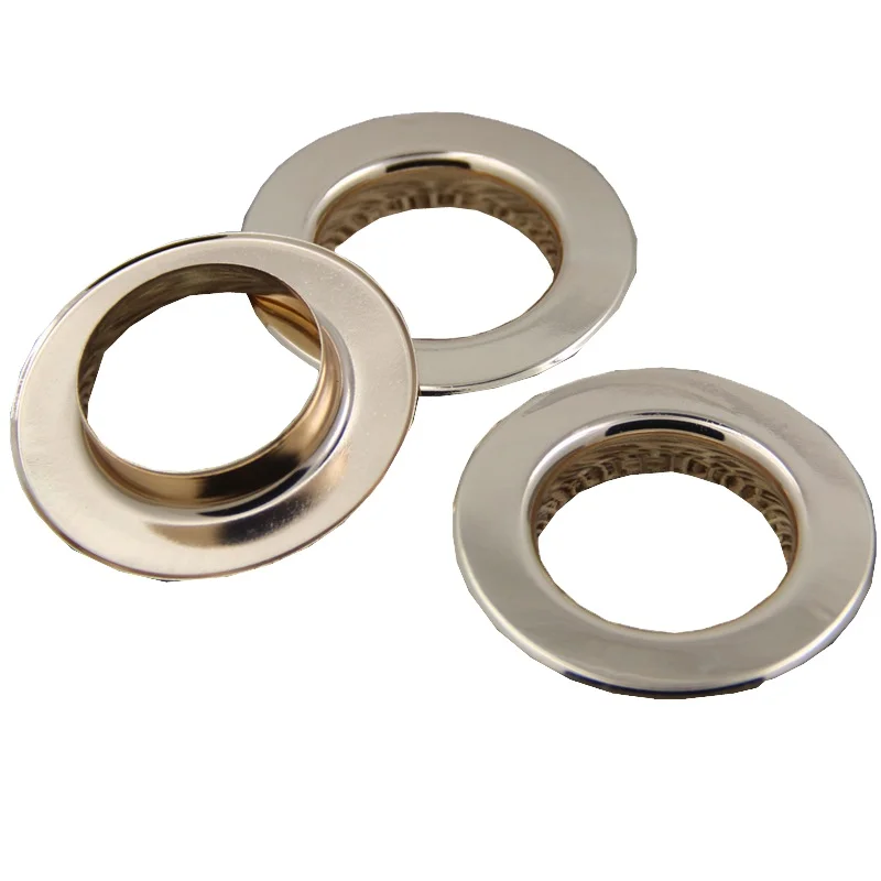 Yongji Factory Sales Metal Eyelets Flat Grommets with Brass Silver Copper and Black Finish Eyelets for Shoes Clothes Crafts