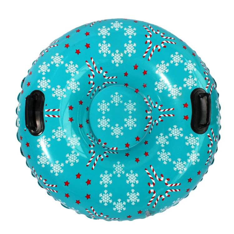 Top Sale Guaranteed Quality Winter Inflatable Round Snow Tube With Big Grab Handles
