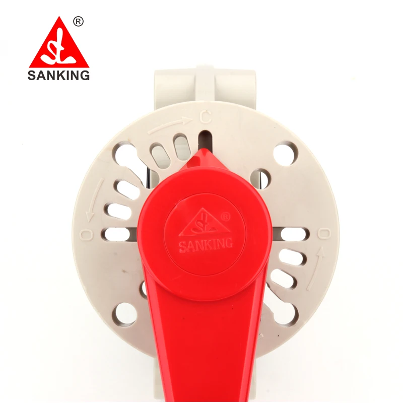 Sanking PPH Butterfly Valve 50mm Manufacturer Supply Plastic PVDF Hand Lever Type  Butterfly Valve For Industry