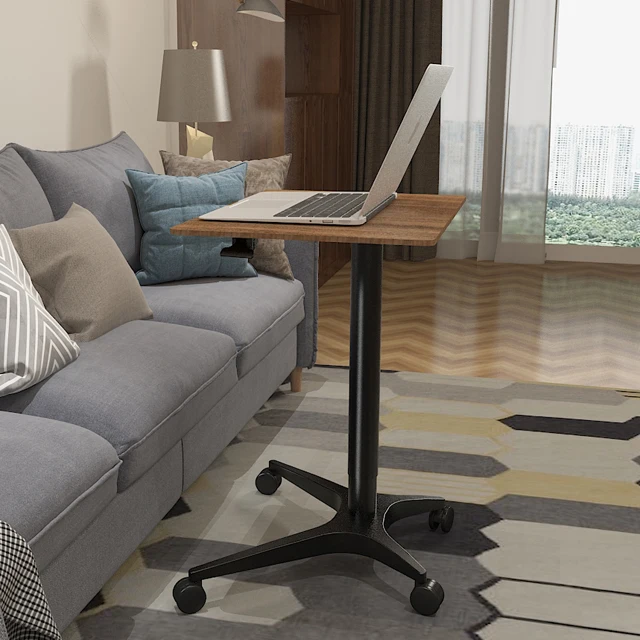 Single Column Gas Lifting Adjustable Height Table Pneumatic Laptop Computer Desk/ Desk Office Furniture Modern 50 Set 20-30 Days