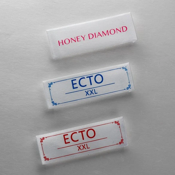 Soft Woven Clothing Tags Neck Fabric Labels Underwear Labels End Fold Garment Label for Premium Wearable Comfort Meets Style