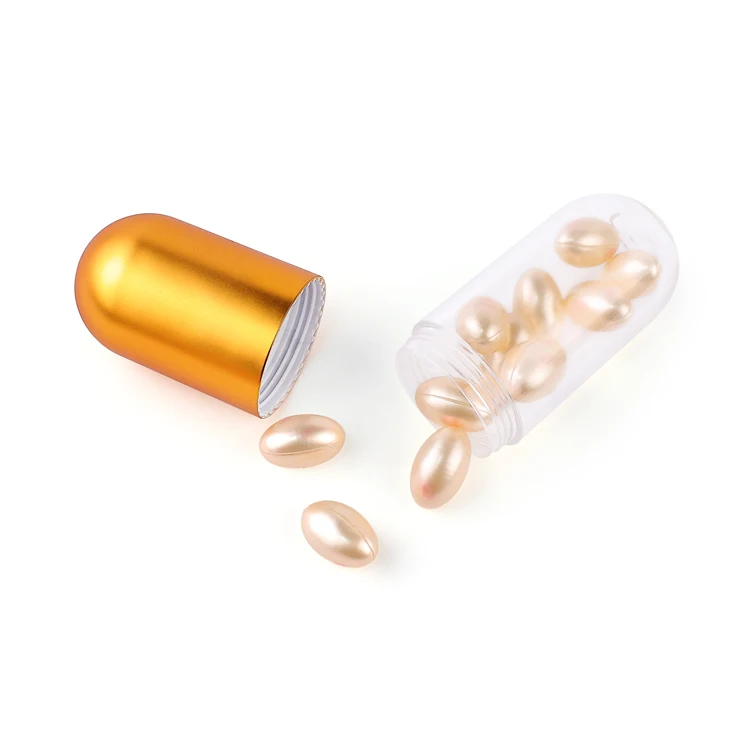50 мл прозрачные фармацевтические флаконы для таблеток Капсульная бутылка здоровых добавок с золотой винтовой крышкой пластиковая упаковочная