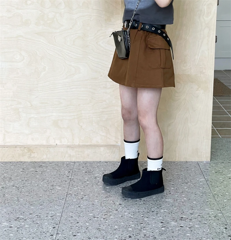 2023 hot girls short sexy mini skirts children high waisted pocket skirt toddler girls skirts dress with belts for kids