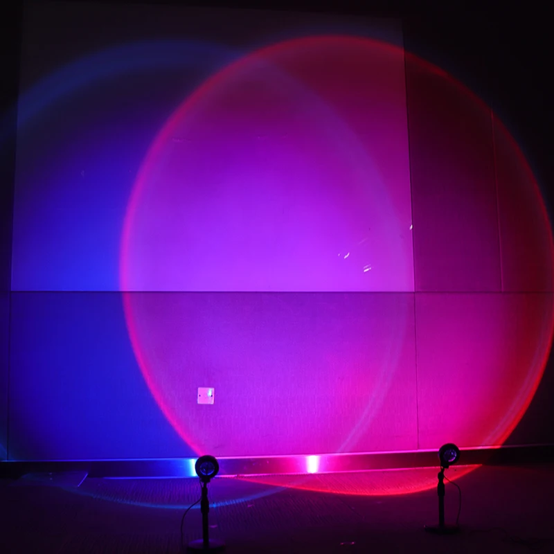 LED smart Rainbow RGB Night lights floor lamp Sunset Light Projection Lamp with remote