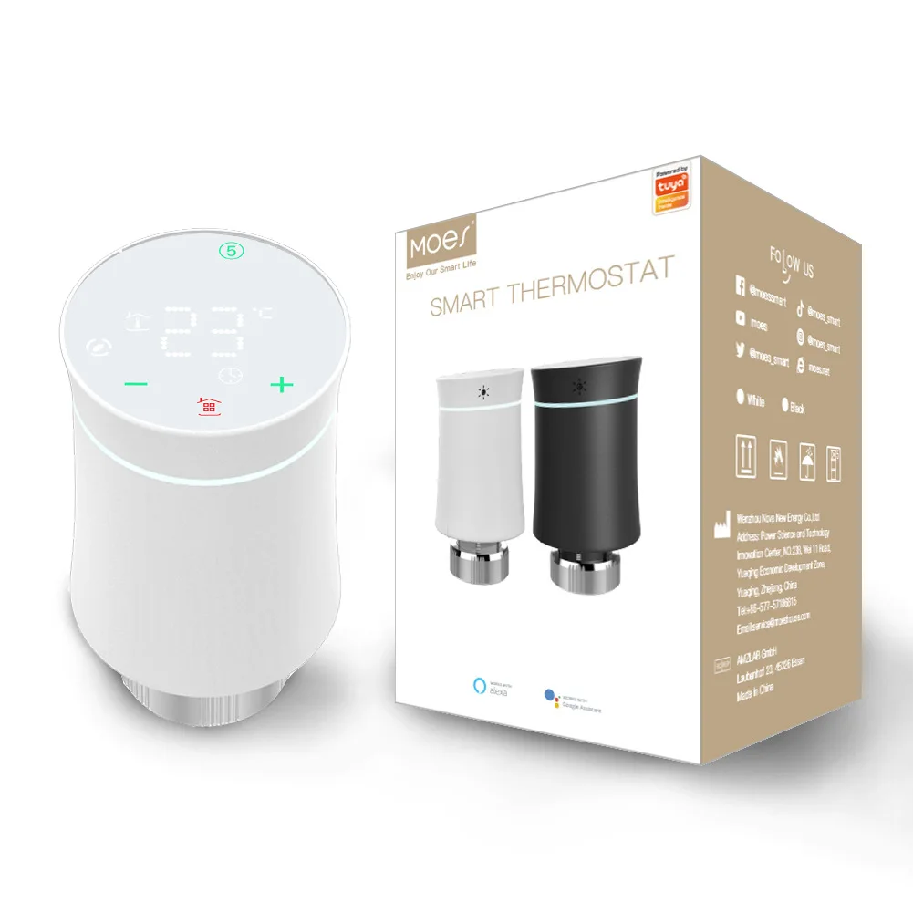 ZigBee Tuya Heating Constant Radiator Smart Home Product Temperature Controller Alexa Control Timing Smart Valve Switch