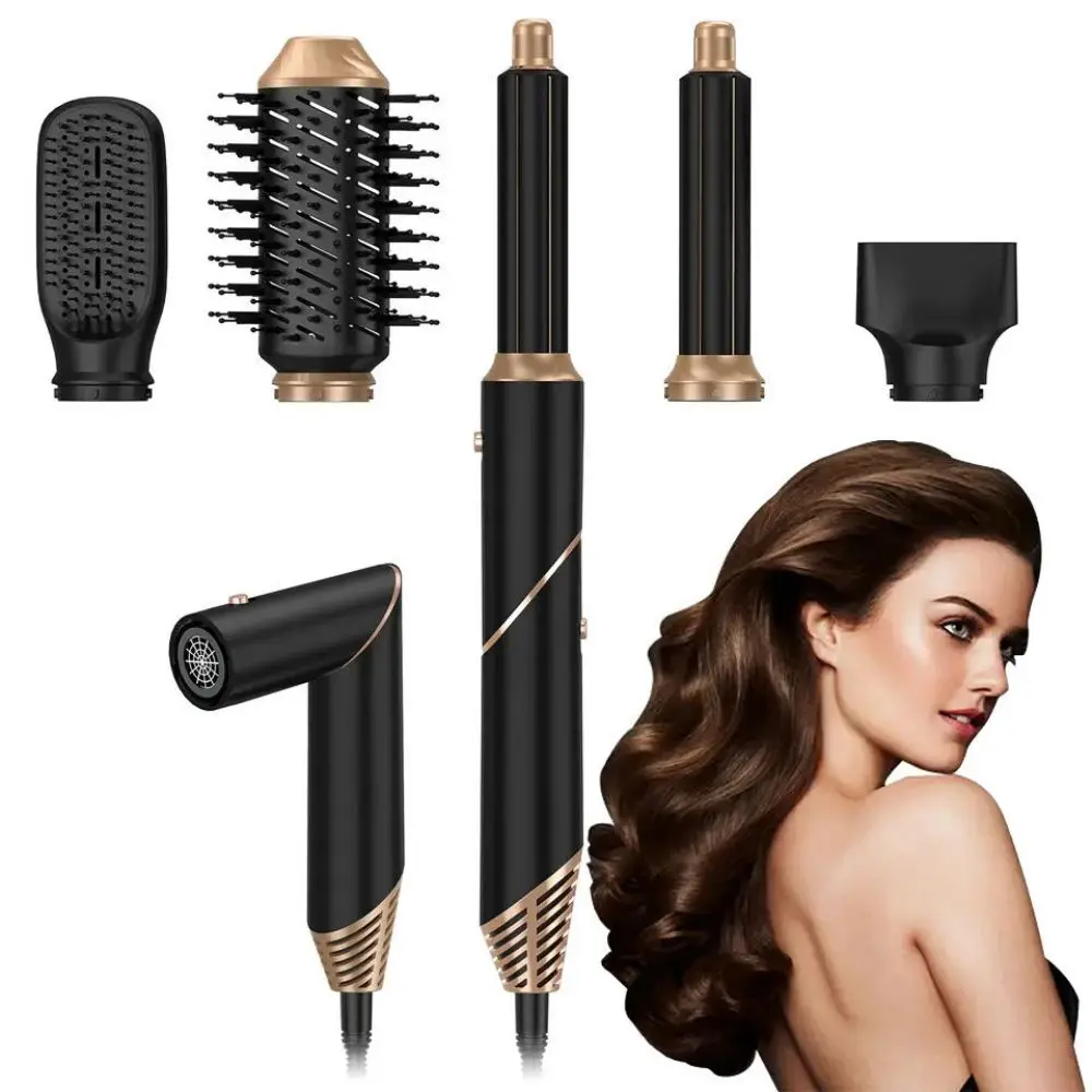 NEW 6 In 1 Hair Dryer Brush Multifunctional Hairdryer Folding Hot Air Styling