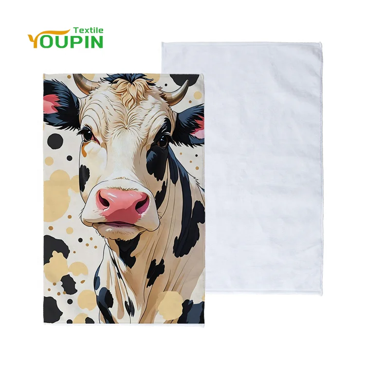 Manufacturer High Quality Double Face Towel 30x50cm Soft Plush Polyester Terry Cotton Sublimation Blank Towels