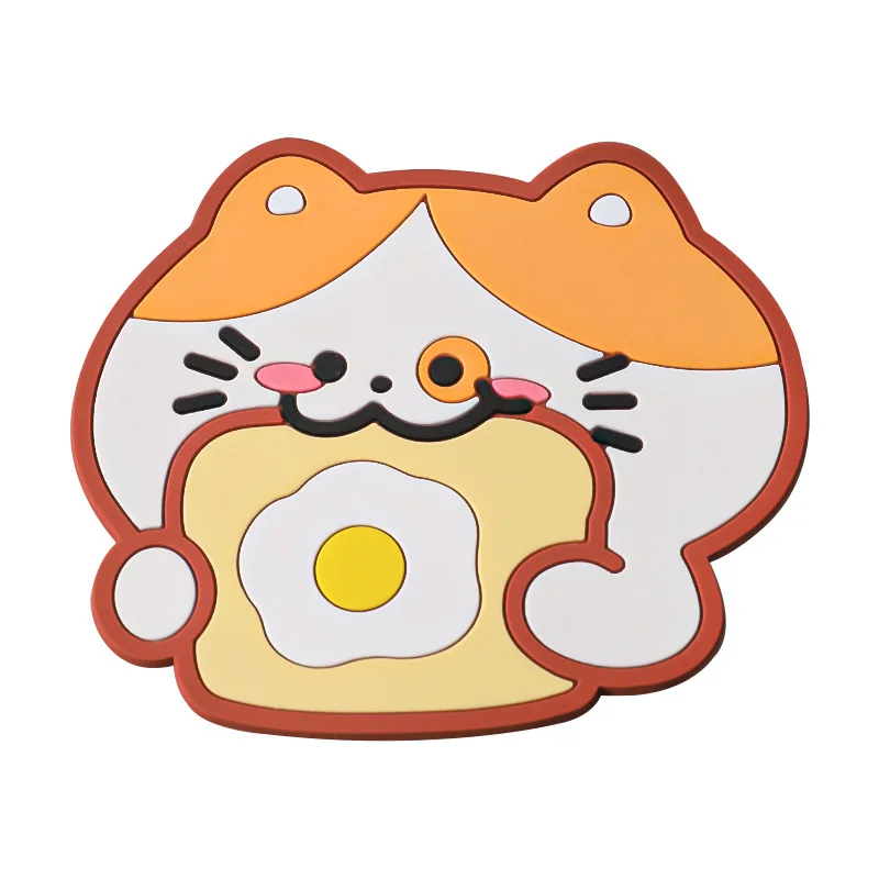 Cute ins wind non-slip heat insulation pad home kitchen silicone tea coaster