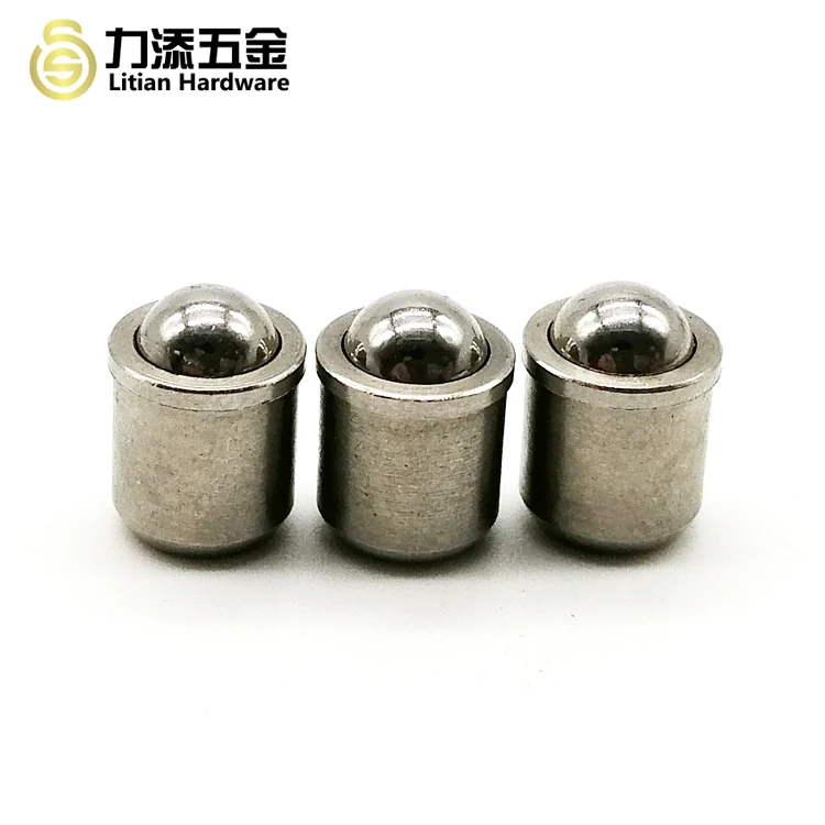Stainless steel mini insert M6 threaded ball plunger /ball spring plunger