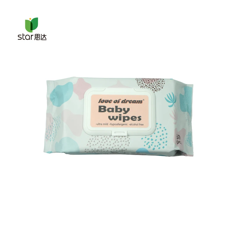 Good quality skin hand mouth 80 pcs big size home use babi care warmer dispenser softcare Babys Wet Wipes