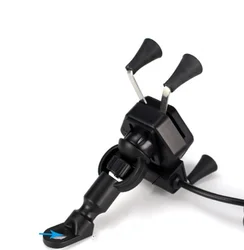 X Grip Motorcycle Phone Holder With Usb Charger Handlebar Bracket