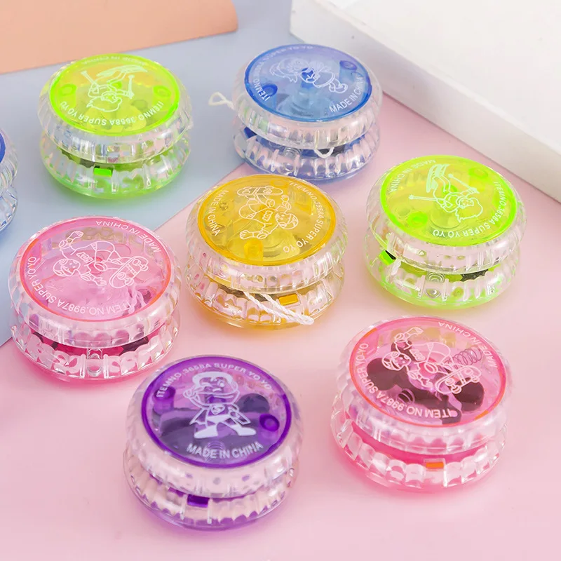 Unisex Classic Glowing Toy Mini Plastic Flash Toys for Children Yo Yo Ball