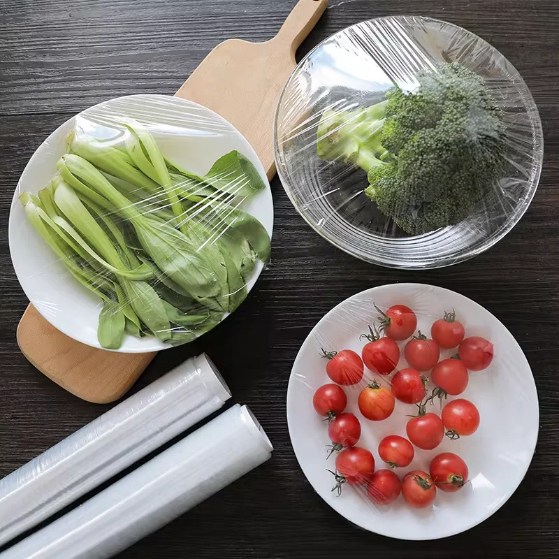 Food Wrapping Film Packing Materials food film Plastic Wrap Disposable PVC Cling Film For Food Wrap
