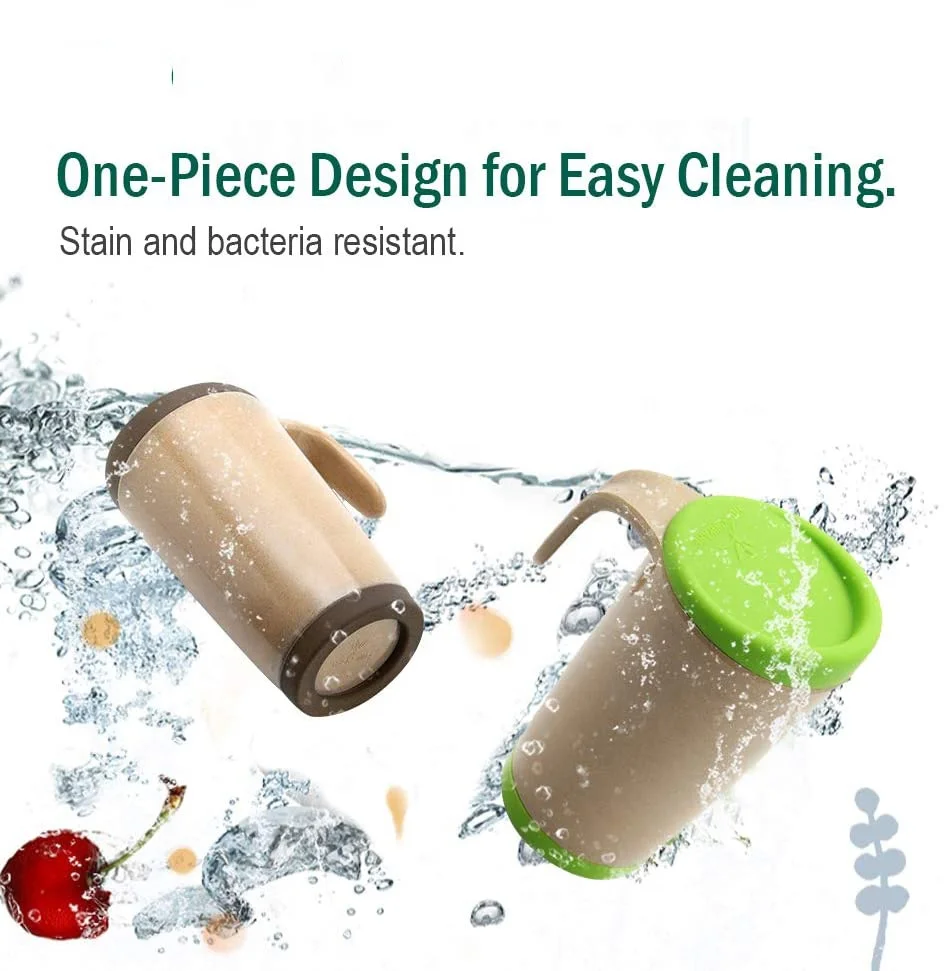 
Yihong Manufacturer Eco Friendly Custom Logo RICE HUSK Material 520ml Office Coffee Milk Tea Mug Mugs Cups with Silicon Lid Logo 