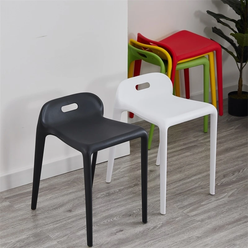 leisure nordic dining chair living room chair Polypropylene no back rest stool modern home furniture waterproof