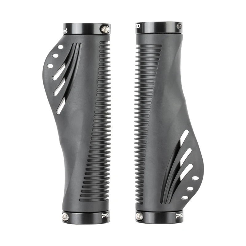 Promend Anti-Slip Hollow Mountain Bike Handlebar Grips TPR Rubber Locking Ergonomics Comfortable Bmx Bicycle Grips