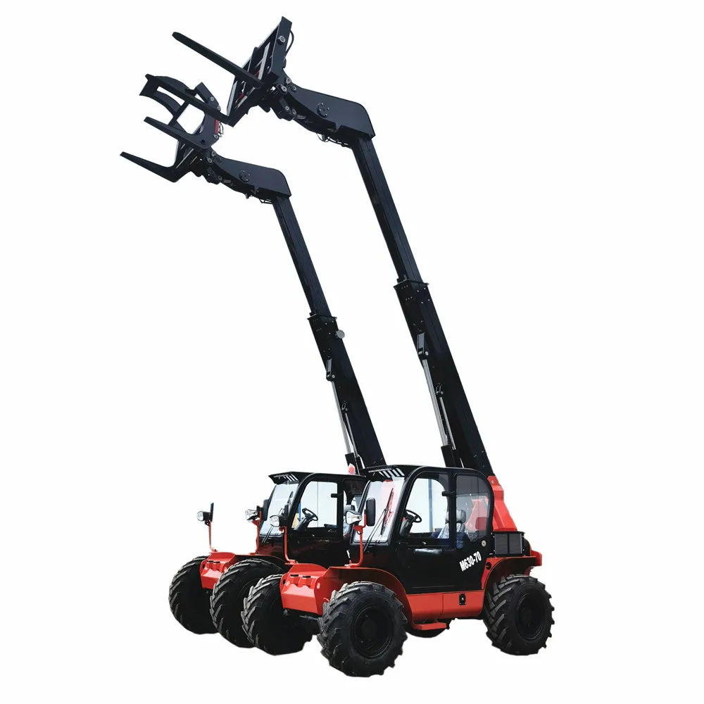 3 ton 7m side lift boom mini telescopic forklift handler small M630-70 telehandler 4x4 for rough terrain