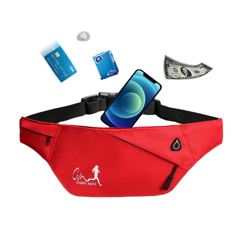 Hot Sale Custom Logo Waterproof Sports Waist Pack Pouch With Water Bottle Holder Neoprene Waist Bag Pouch Belt Bum Bag