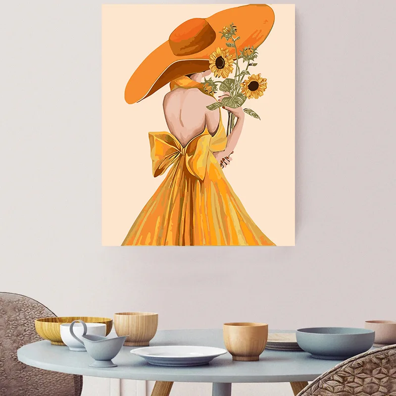 Hot Selling DIY Painting By Numbers Beautiful Scenery  Painting  Custom Paint By Numbers Kit For Adults