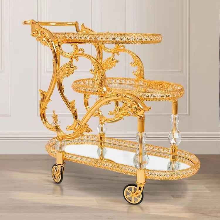 Бриллиантовая технология для бизнеса двух-или трехслойный позолоченный медный обеденный автомобиль в европейском стиле доставки автомобиля на виллу