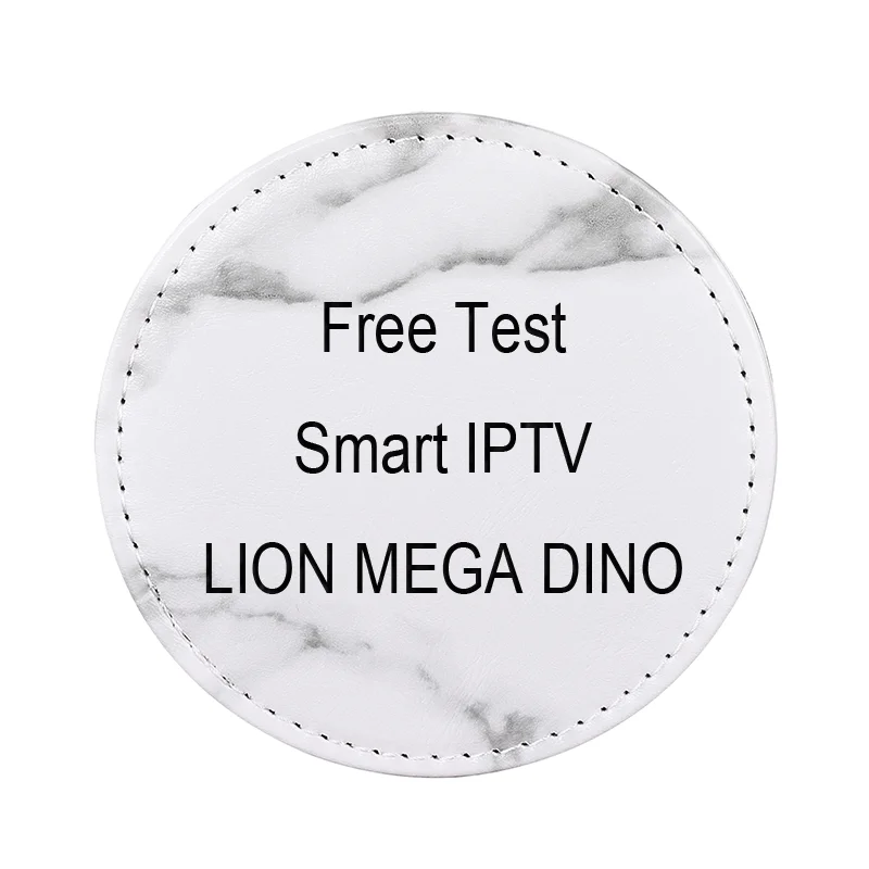 Wholesale Custom Printing Free Test Personalized PU Leather Coaster for Smart iptv Credits TV Panel