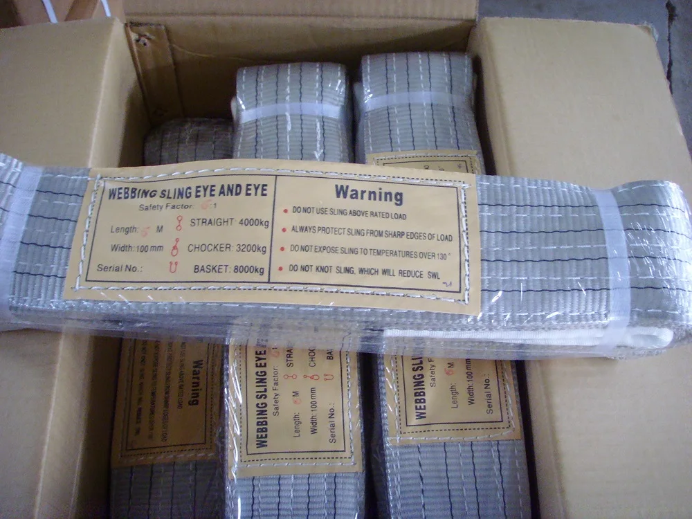 Высококачественный стандартный 100% полиэфирный ленточный строп 25/50/75 мм для инженерной работы