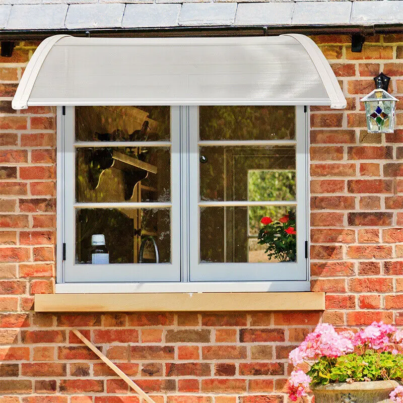 high tensile solid polycarbonate sheet door awning for residential application