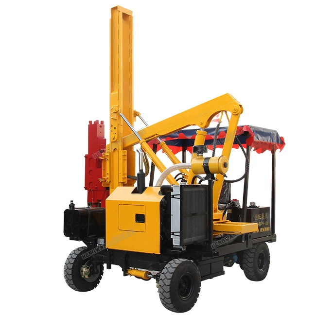 hydraulic hammer pile driver solar ramming machine for solar project