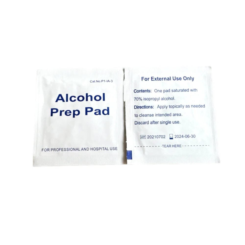 CE/ISO Individual Package Medical 75% Isopropyl Mini Sterile Alcohol Prep Pads IPA Wipes for Skin